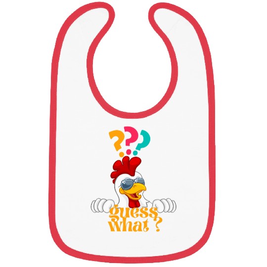 Chicken Lover Funny Guess What Chicken Butt White cool Design Bibs