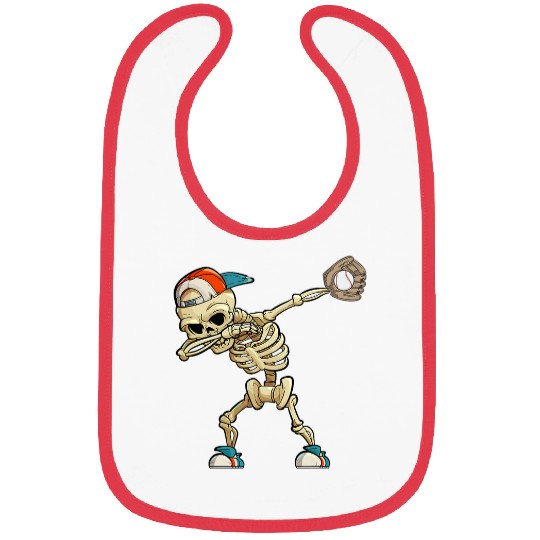 Baseball Expert Spooky Scary Skeletons Baseball Player Bibs