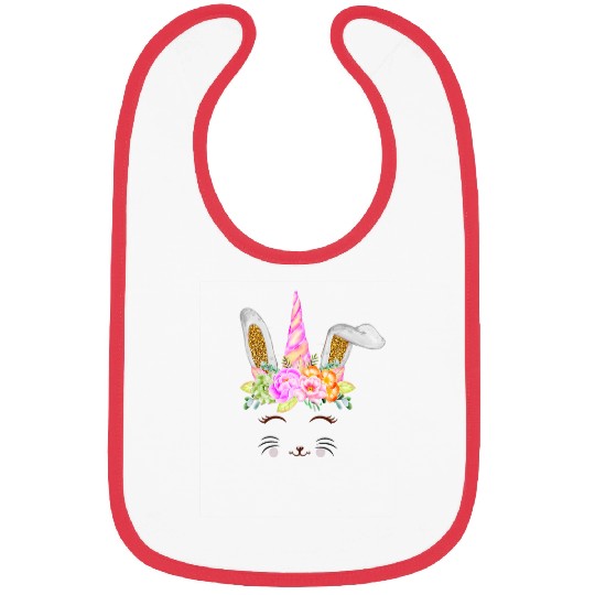 Funny Easter Bunny Rabbit Unicorn Bibs