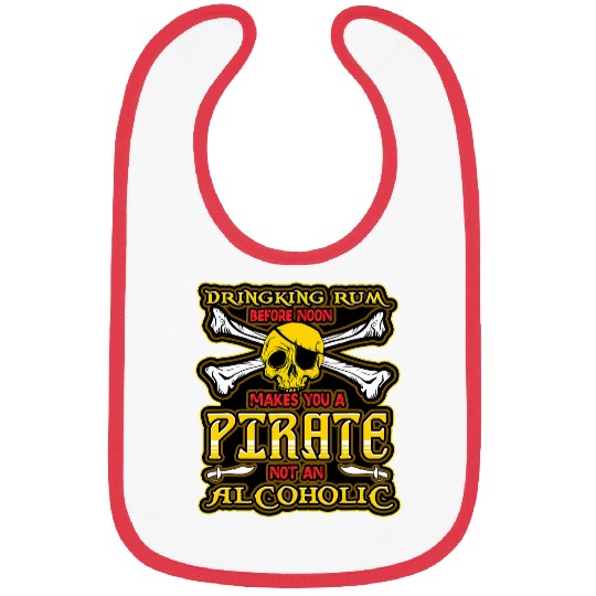 Drinking Rum Before Noon Makes You A Pirate Costume Bibs
