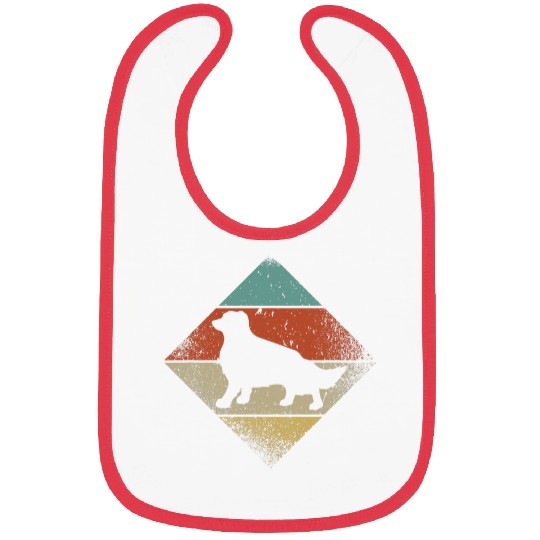 Border Collie vintages Retro 1970s Dog Breed Bibs
