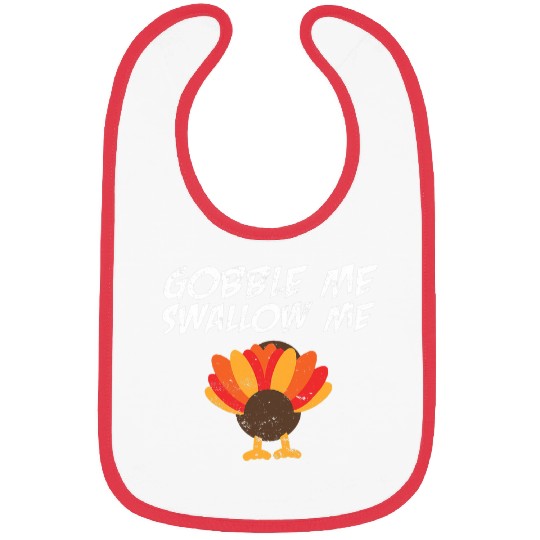 Lacrosse Gift gobble me swallow me 2thanksgiving turkey Bibs
