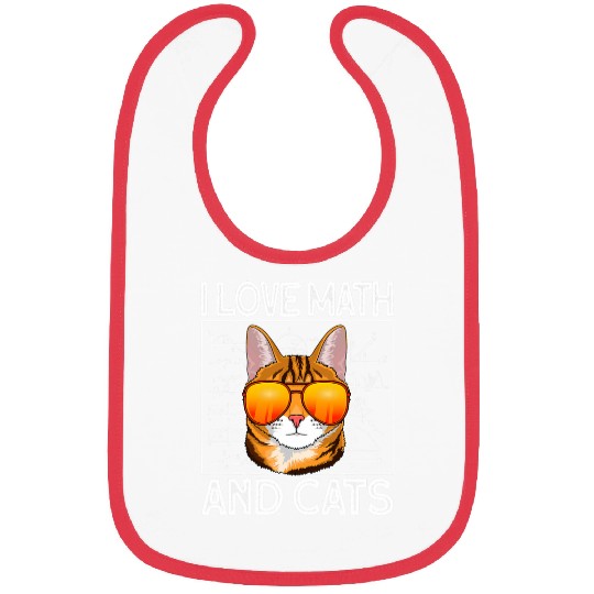i love math and cats 2Mathematics Bibs