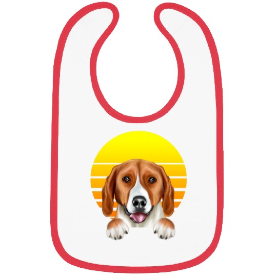 vintages Sunset American Foxhound Dog Lover Bibs