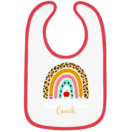 Academic Coachs Leopard Rainbow Back To School Bibs