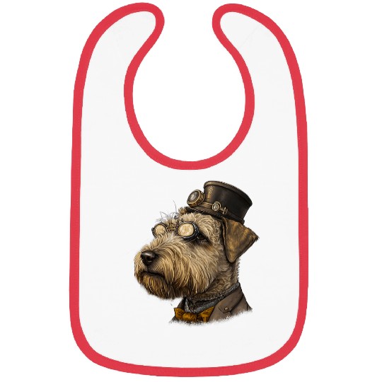 Gothic Steampunk Soft coated wheaten terrier Bibs
