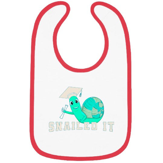 Funny Graduation Congratulations Cute Snail Seniors Graduate Bibs