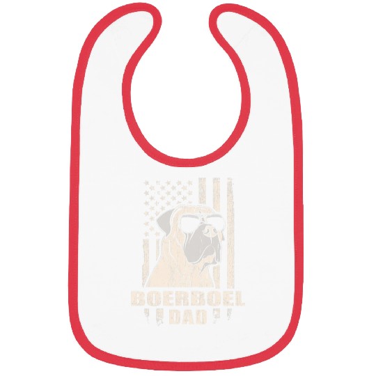 Boerboel Dad Cool vintages Retro Proud American Bibs