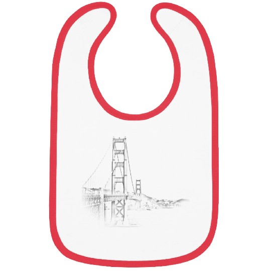 Foggy Golden Gate Bridge Bibs