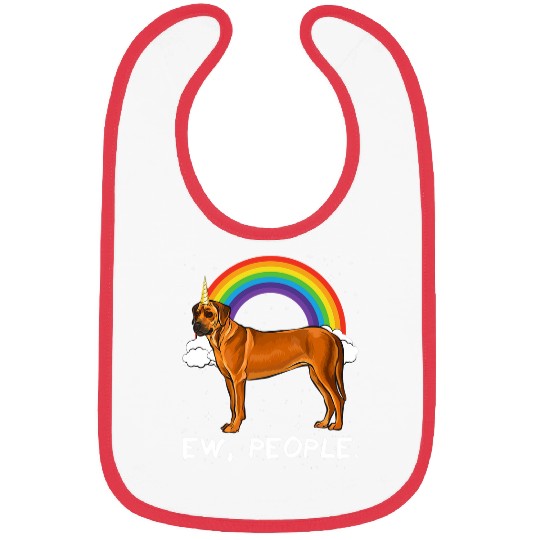 Rainbow Rhodesian Ridgeback Ew People Unicorns Dog Bibs