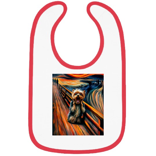 Expressionist Artsy Yorkie Dog Yorkshire Terrier Bibs
