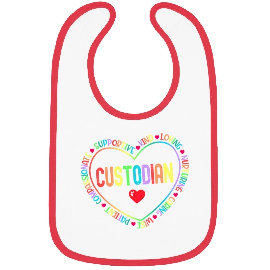 Funny School Custodian Design For Men Women Janitor Quotes Bibs