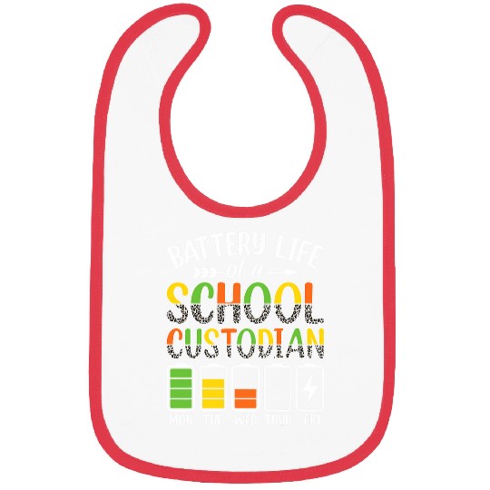 Battery School Custodian Life School Janitor Bibs