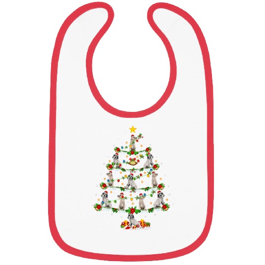 English Setter Lover Lighting English Setter Christmas Tree Bibs