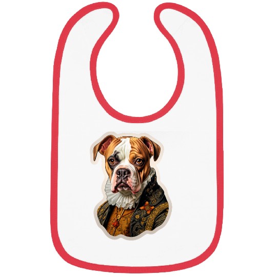 Baroque Renaissance Boxer Bull Dog Portrait Bibs