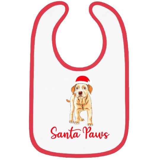 Funny Yellow Lab Christmas Santa Labrador Retriever Bibs
