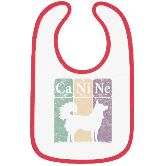 Alaskan Klee Kai Periodic Table Elements Dog Lover 4 Bibs