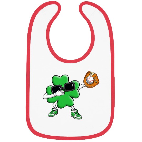 Boy Saint Patricks Day Baseball Pitcher Batter Catcher Bibs