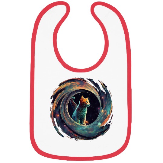 Astronaut Outer Space Kitty on Galaxy Cat Lover Bibs