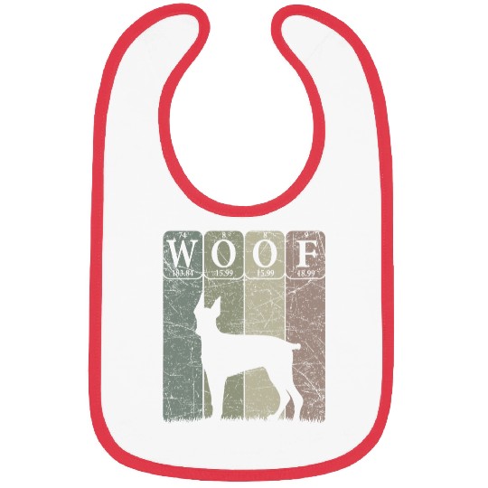 Doberman Pinscher Dog Periodic Table Elements Dog Lover Woof Bibs