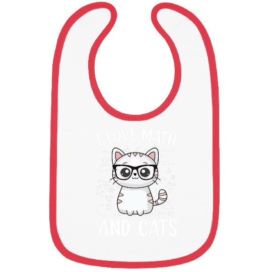 I Love Math And Cats   Funny Cat Lover Bibs