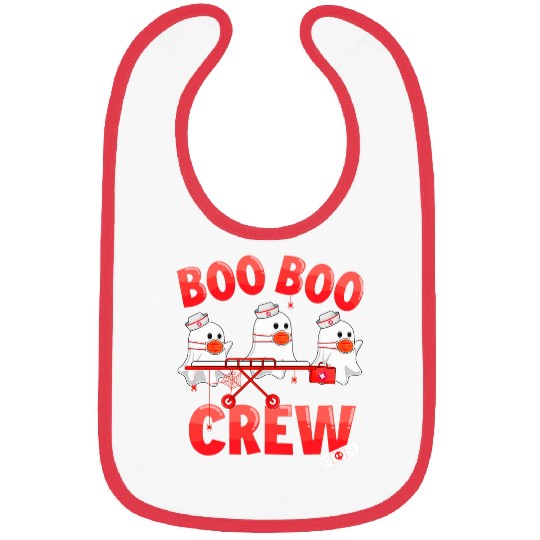 Funny Boo Boo Crew ghosts nurses RN Halloween 2 Bibs