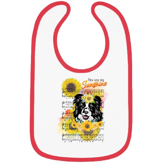 Border Collie You Are My Sunshine Bibs