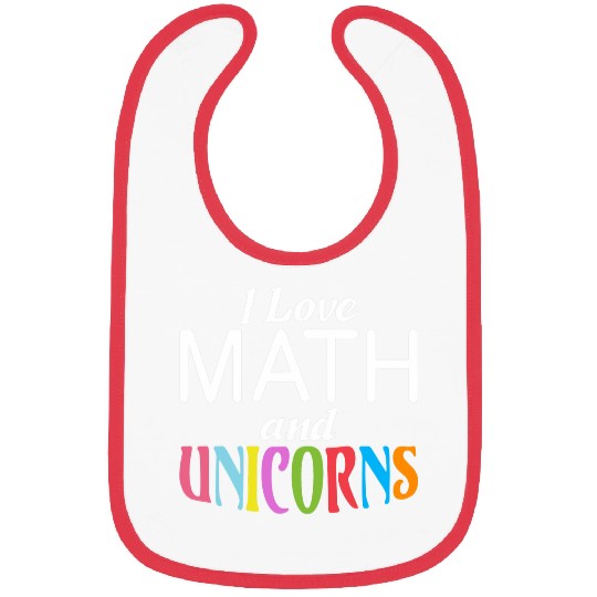 I love Math 2Unicorns Algebra Funny Mathematics Bibs