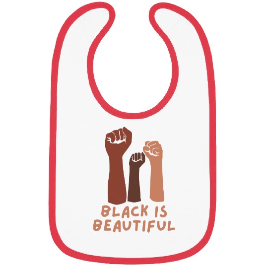 Black Is Beautiful Cute Black History Month Bibs