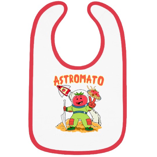 Lacrosse Gift Funny Astro Tomato Spaghetti Defender Pasta Spaceman Bibs