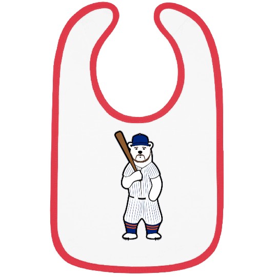 Baseball Polar Bear Pete Bibs