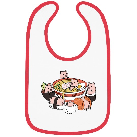 Ramen Sushi Mini Pig Pet Bibs