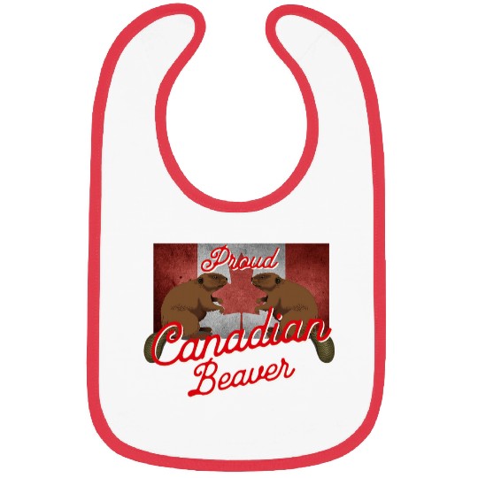 Proud Canadian Flag Canada Beaver 21 Bibs