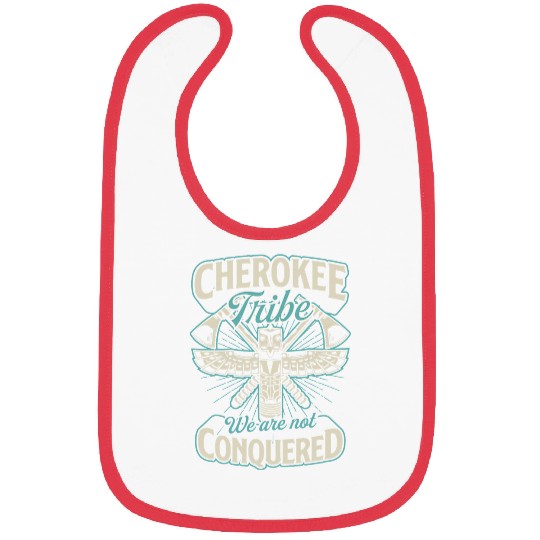 Cherokee Tribe We Are Not Conquered Native American 2 Bibs
