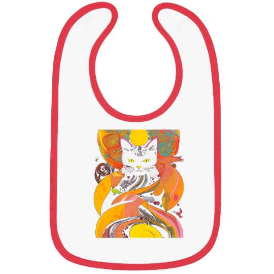 black cats art Bibs
