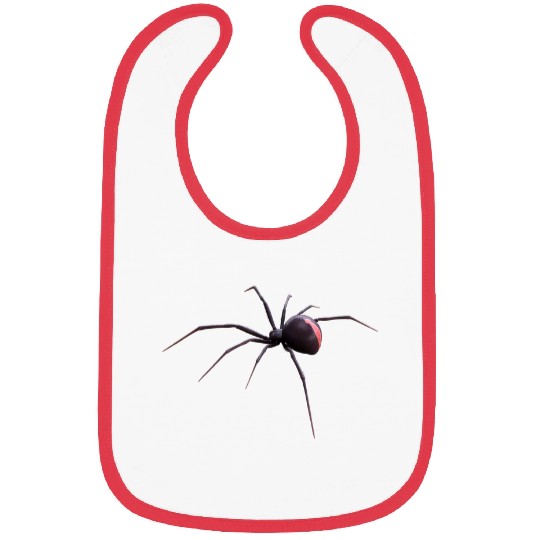 realistic Black widow spider for lovers of Insects Bibs