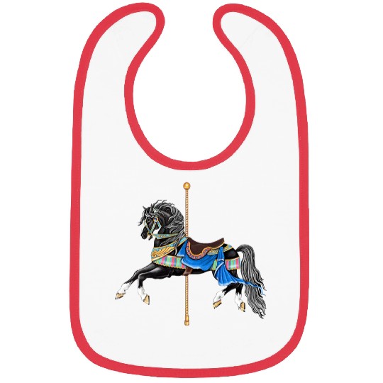 Black Stallion Carousel Horse Bibs