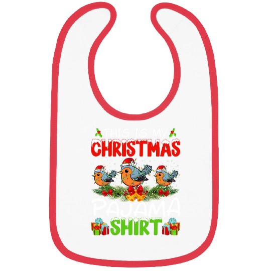 Robin Christmas Hat Pajama   Robin Lover Bibs