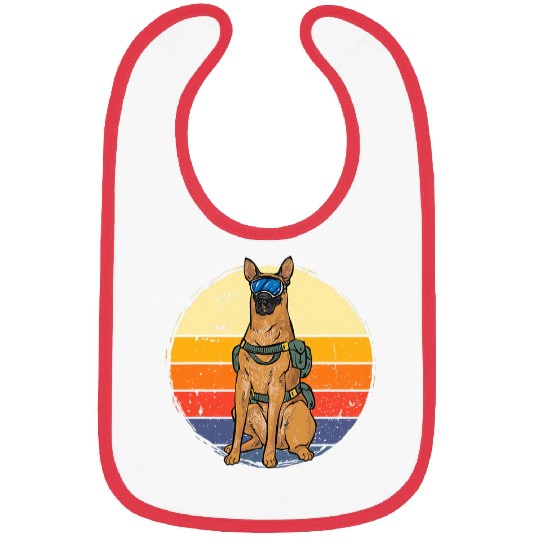 Belgian Malinois Retro vintages Belgian Shepherd Malinois 1 Bibs