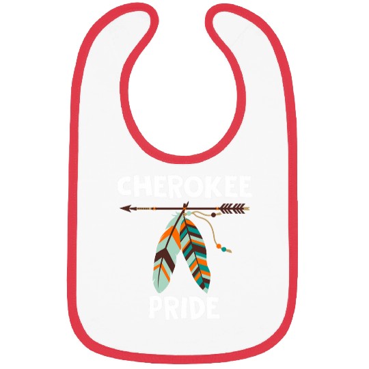 Cherokee Pride Feathers Native American 1 Bibs