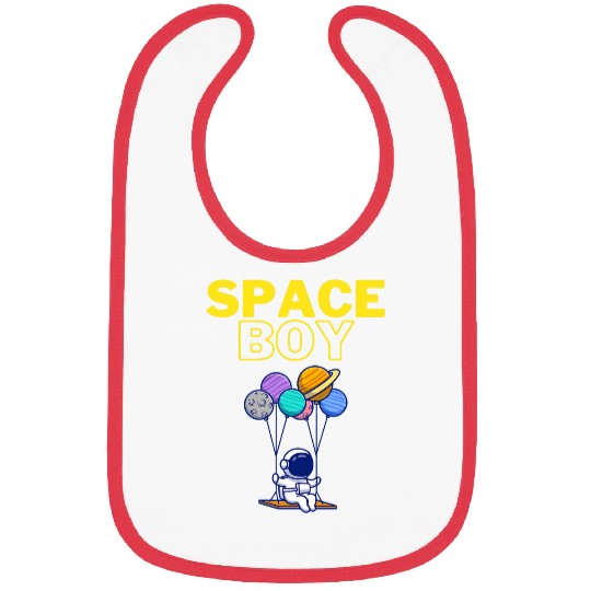 Astronaut Stuff Outer Space Boy Galaxy Balloon Cute Spaceman Bibs