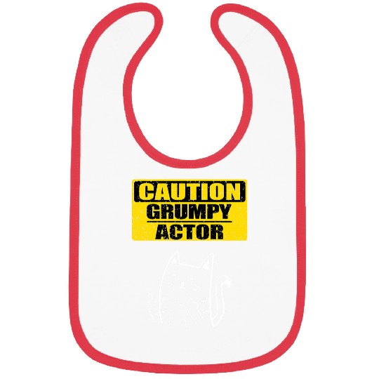 Funny Working Caution Grumpy Actor Colleague Sarcastic Cat Bibs