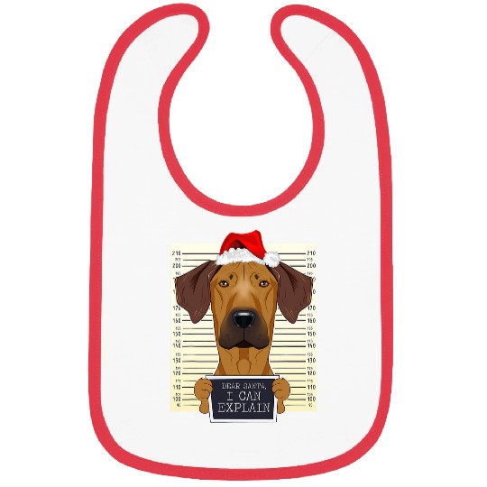 Dear Santa I Can Explain Funny Christmas Rhodesian Ridgeback Bibs