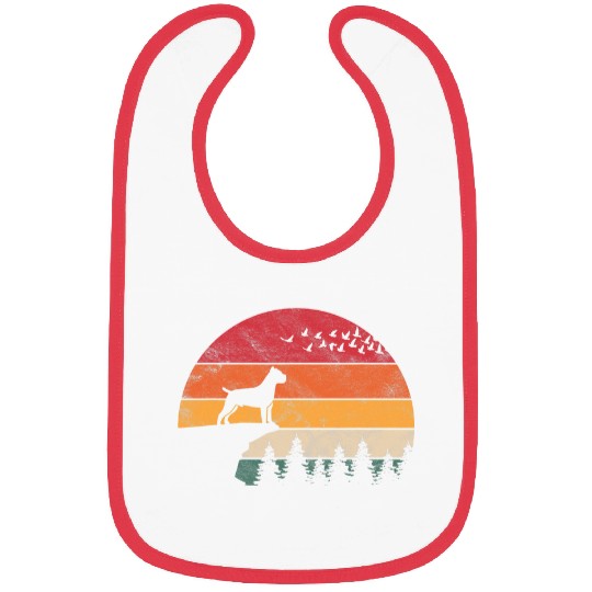 Cane Corso Italian Mastiff Dog Sunset Retro Style Apparel Bibs