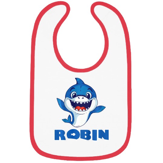 Lacrosse Gift Kids Robin Boys Name Shark Gift Bibs