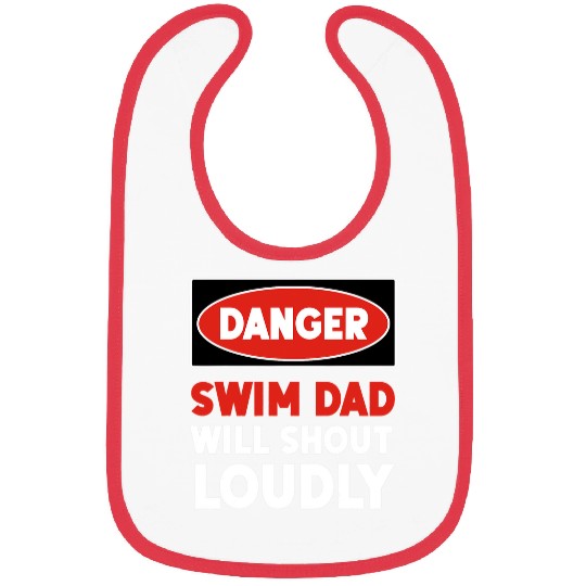 Swimming Pool DANGER Swim Dad 1 Bibs