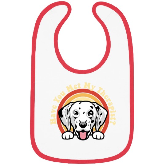 Emotional Support Therapy Dog Dalmatian Breed Retro Spots Bibs