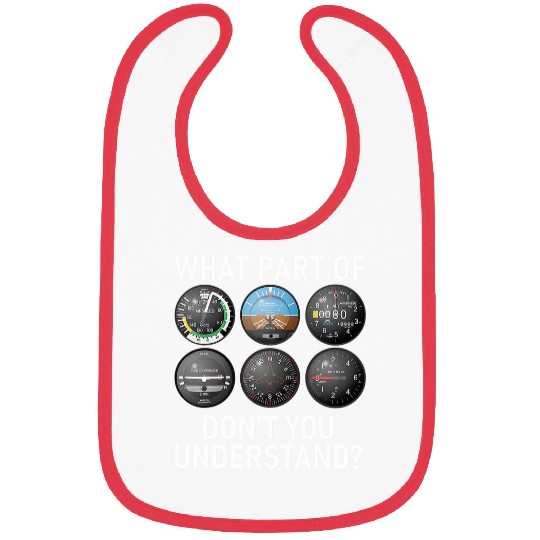 FUNNY PILOT AVIATION FLIGHT INSTRUMENT PANEL Bibs