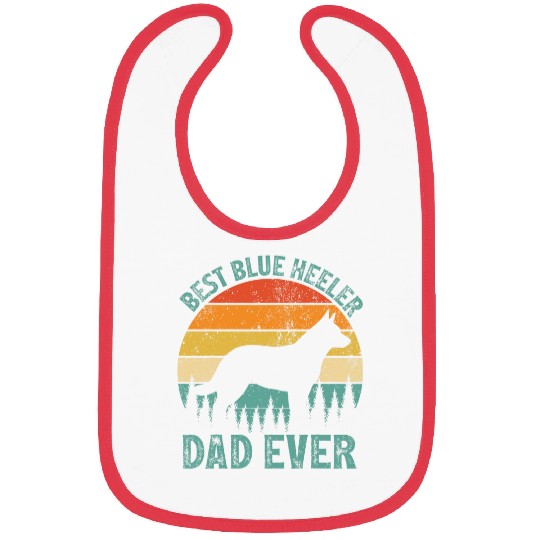 Funny vintages bests Blue Heeler Dad Ever Fathers Day Bibs
