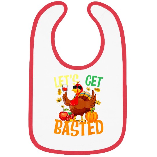 Lacrosse Gift lets get basted cool turkey autumn 2thanksgiving 2 Bibs